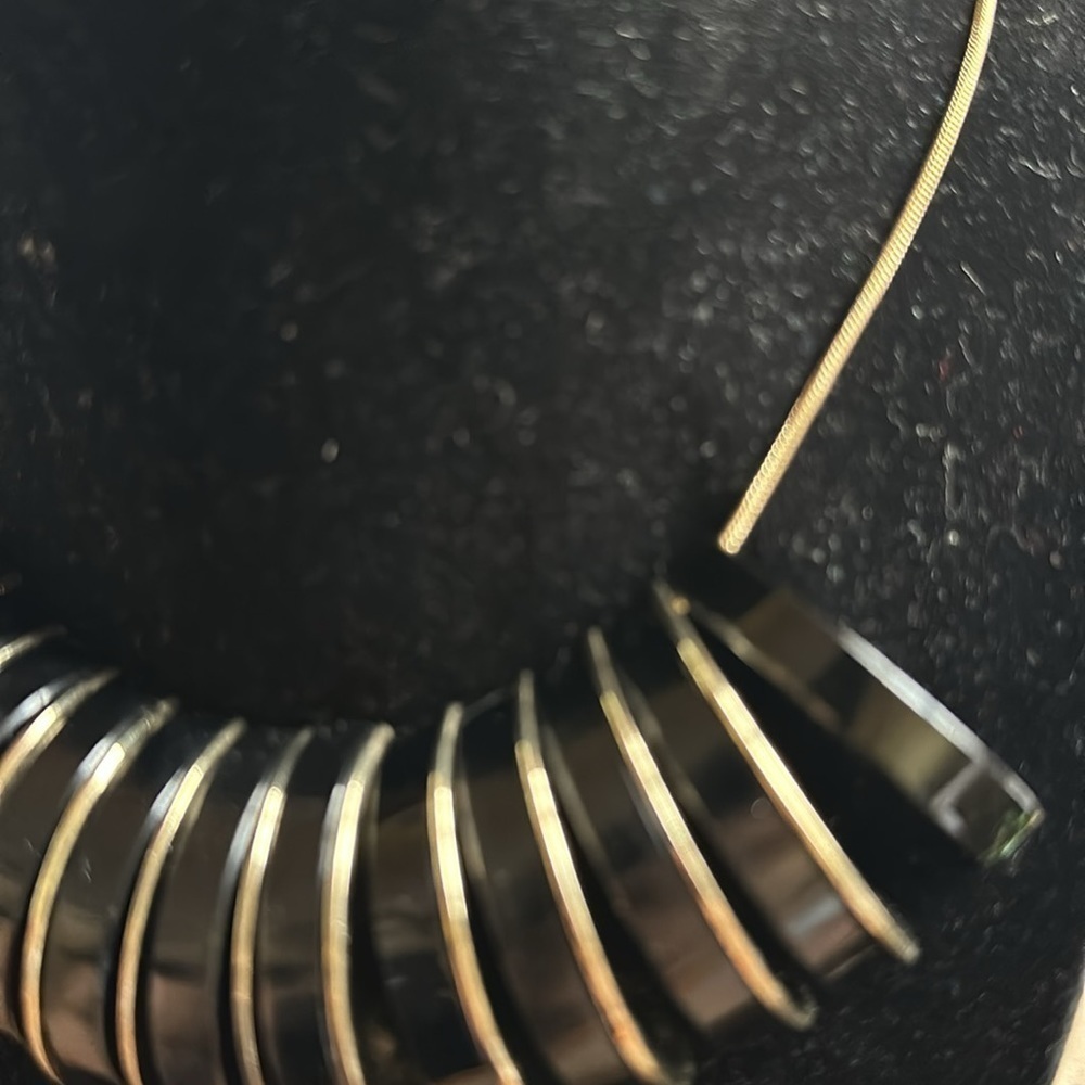 Statement Piece Adjustable Necklace Black - Picture 6 of 8